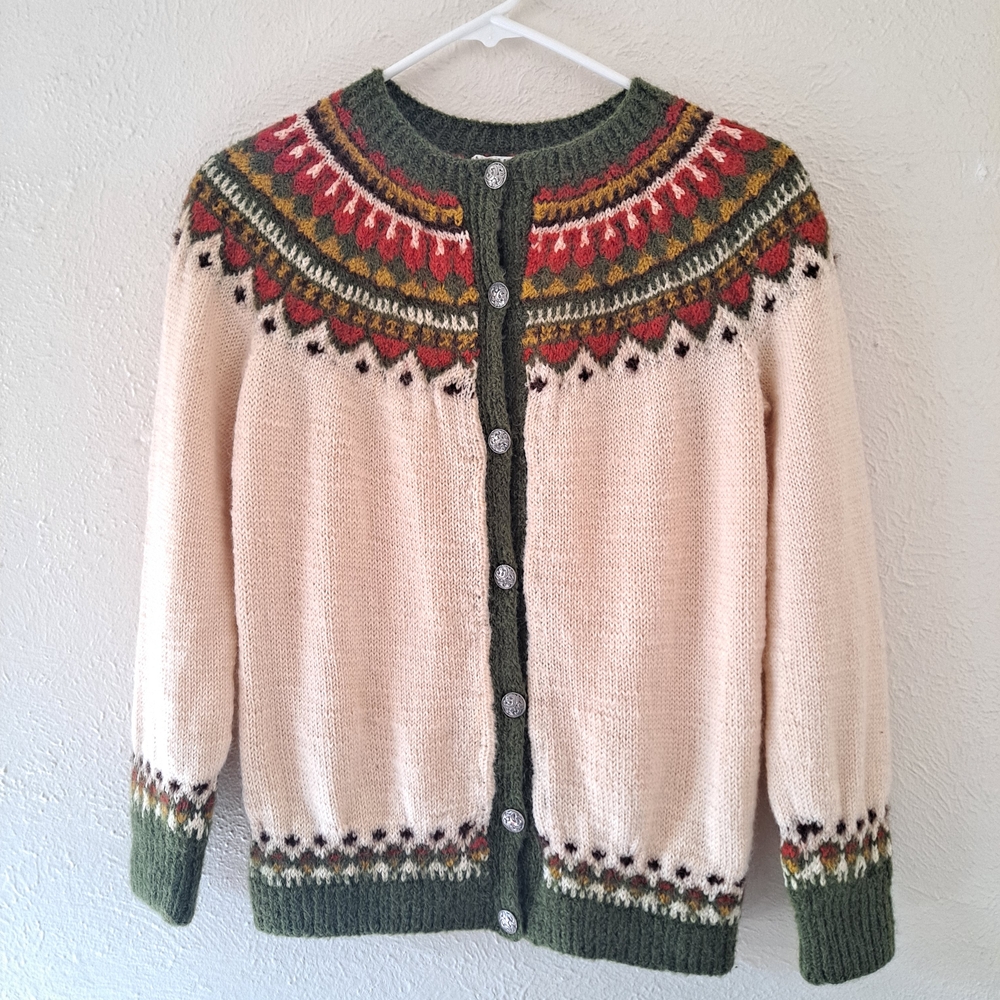 Vintage Norwegian Wool Cardigan